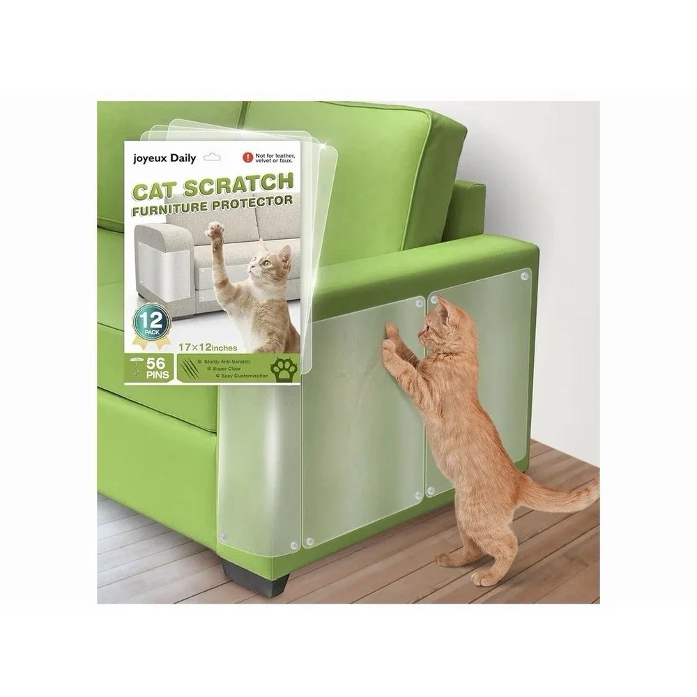 3-12 Pack Self Adhesive Cat Scratch Furniture Protectors Anti-Scratch for Couch